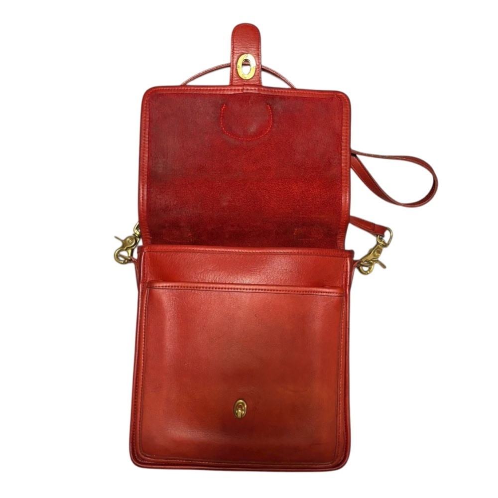 Coach | Vintage Red Station Bag 5130 | USA Made | Crossbody Satchel - Picture 9 of 16
